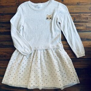 Adorable Cat Tulle Dot Dress